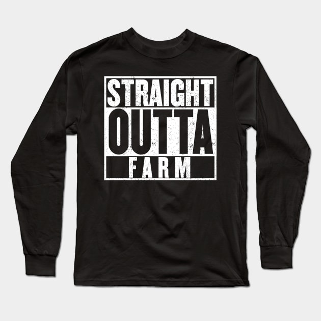 Straight Outta Farm Battle ground Long Sleeve T-Shirt by mangobanana